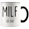 New Mom Gift Est 2021 Expecting Mother First Time Baby MILF Coffee Mug Tea Cup 11 ounce - Black