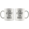 49% Attorney 51% Badass Coffee Mug | Gift for Attorney | Attorney Gifts $14.99 | Drinkware