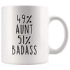 49% Aunt 51% Badass Coffee Mug - BackyardPeaks