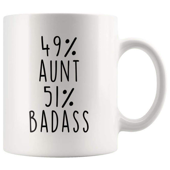 49% Aunt 51% Badass Coffee Mug - BackyardPeaks