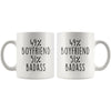 49% Boyfriend 51% Badass Coffee Mug | Gift for Boyfriend | Boyfriend Gifts $14.99 | Drinkware