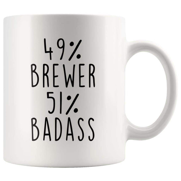 49% Brewer 51% Badass Coffee Mug | Gift for Brewer | Brewer Gifts $14.99 | Brewer Coffee Mug Drinkware