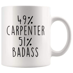Load image into Gallery viewer, 49% Carpenter 51% Badass Coffee Mug Carpenter Gifts
