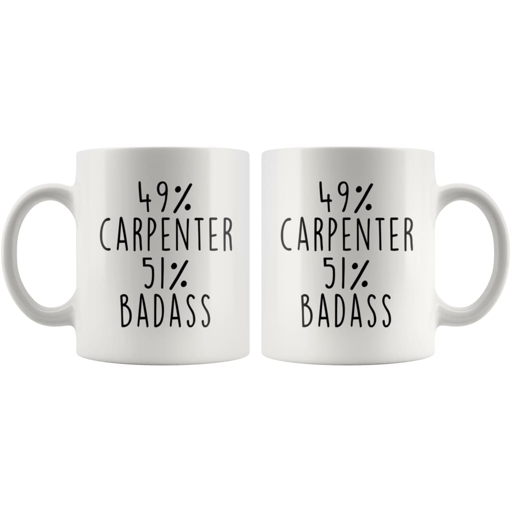 49% Carpenter 51% Badass Coffee Mug Carpenter Gifts — photo 2
