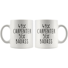 Load image into Gallery viewer, 49% Carpenter 51% Badass Coffee Mug Carpenter Gifts