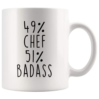 49% Chef 51% Badass Coffee Mug | Chef Gift $14.99 | Chef Coffee Mug Drinkware