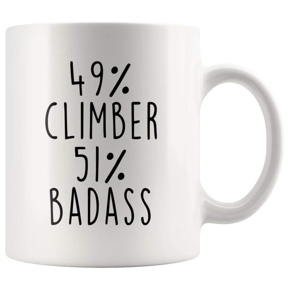 49% Climber 51% Badass Coffee Mug