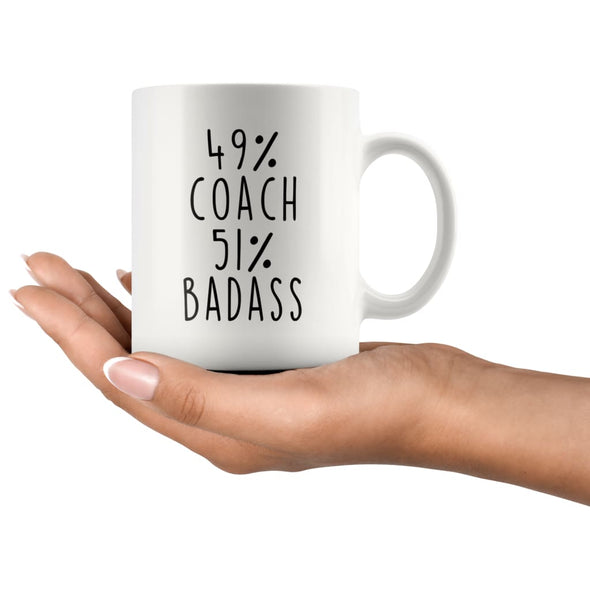 49% Coach 51% Badass Coffee Mug | Coach Gift $14.99 | Drinkware