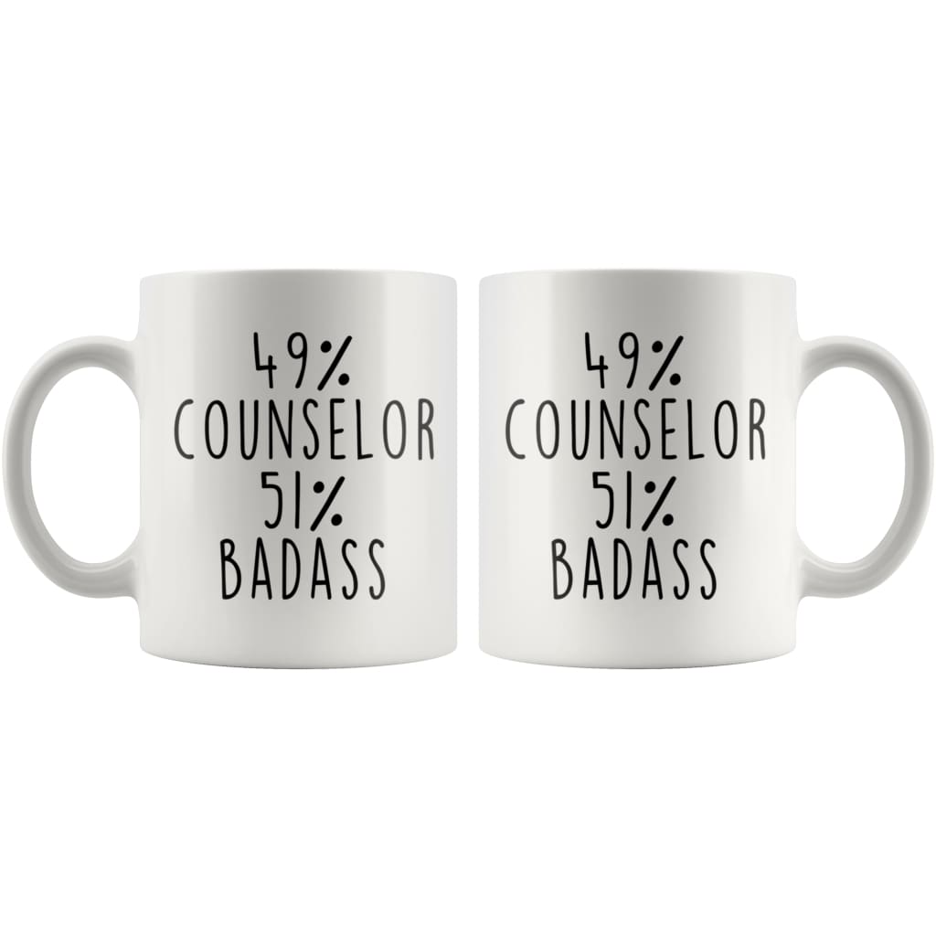 49% Counselor 51% Badass Coffee Mug — photo 2