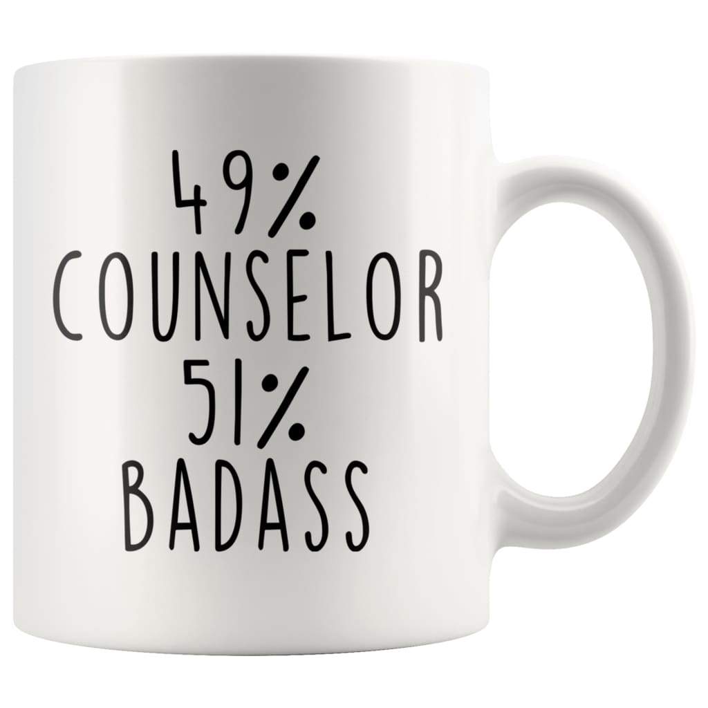49% Counselor 51% Badass Coffee Mug — photo 1