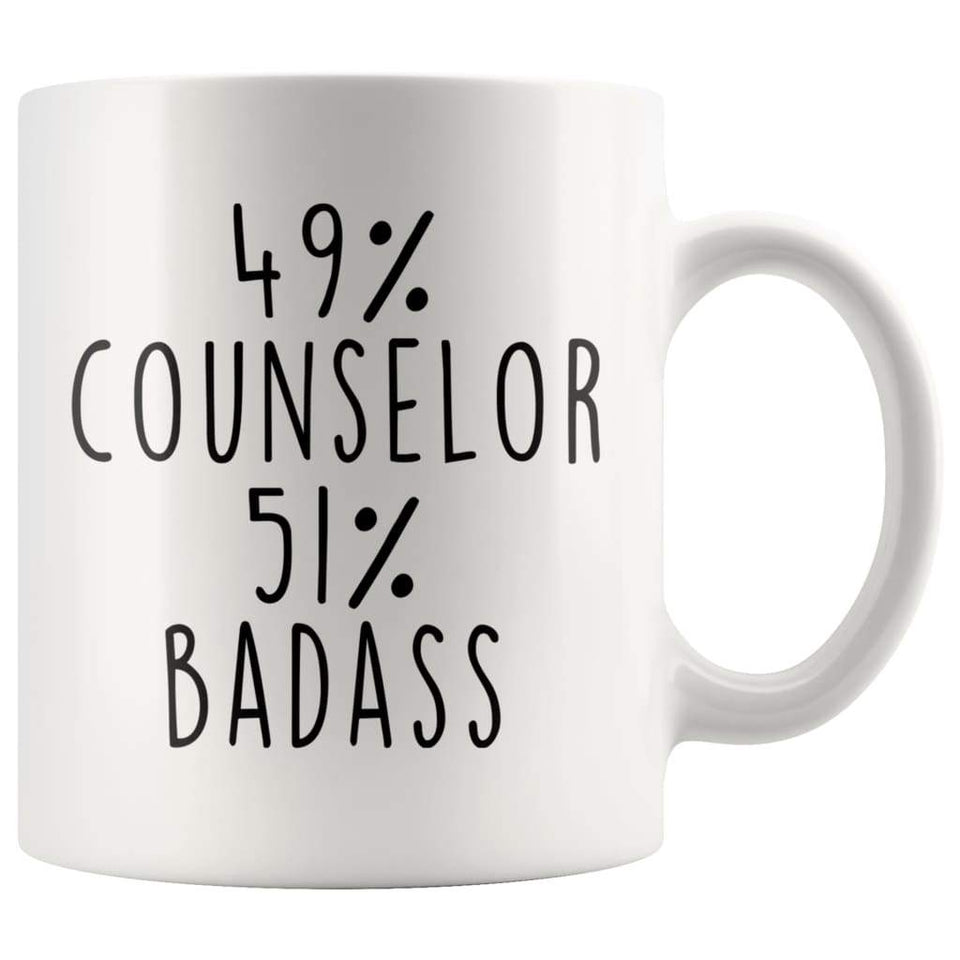 49% Counselor 51% Badass Coffee Mug