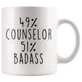 49% Counselor 51% Badass Coffee Mug | Counselor Gift $14.99 | Counselor Coffee Mug Drinkware