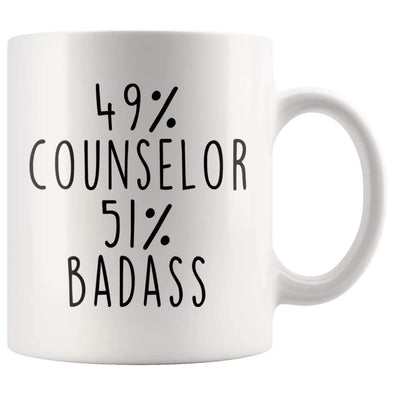 49% Counselor 51% Badass Coffee Mug | Counselor Gift $14.99 | Counselor Coffee Mug Drinkware