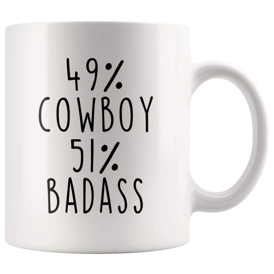 49% Cowboy 51% Badass Coffee Mug