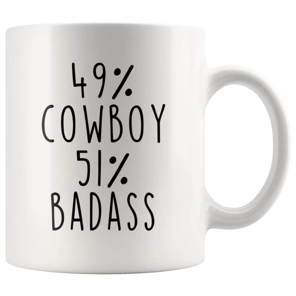 49% Cowboy 51% Badass Coffee Mug | Gift for Cowboy | Cowboy Gifts $14.99 | Cowboy Coffee Mug Drinkware