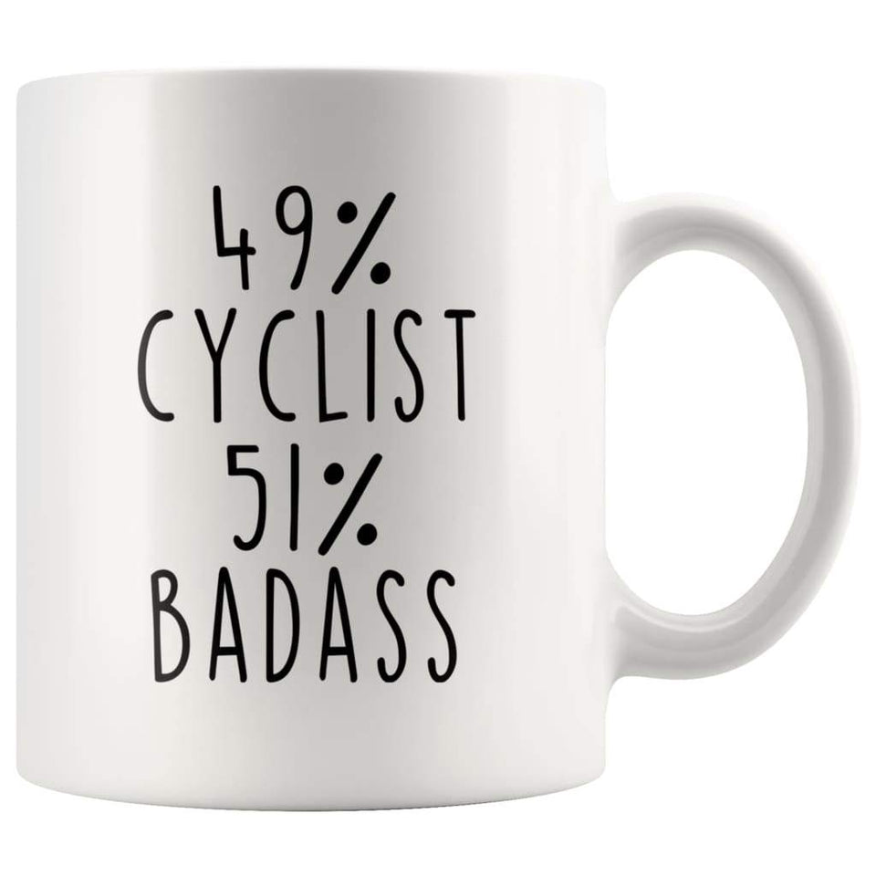 49% Cyclist 51% Badass Coffee Mug