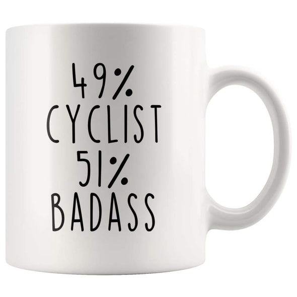 49% Cyclist 51% Badass Coffee Mug | Gift for Cyclist $14.99 | Cyclist Coffee Mug Drinkware