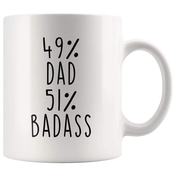 49% Dad 51% Badass Coffee Mug - BackyardPeaks