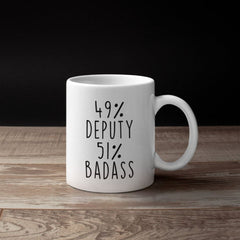 Load image into Gallery viewer, 49% Deputy 51% Badass Coffee Mug