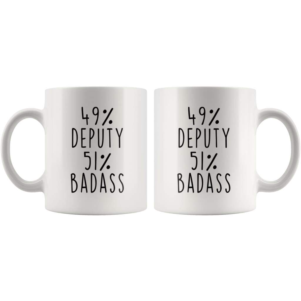 49% Deputy 51% Badass Coffee Mug — photo 3