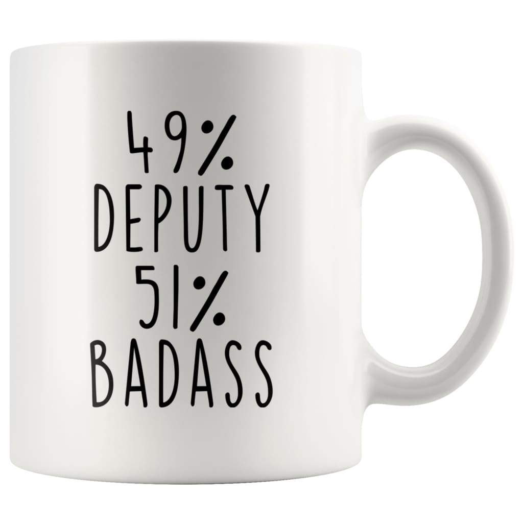 49% Deputy 51% Badass Coffee Mug — photo 1