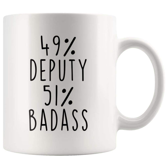 49% Deputy 51% Badass Coffee Mug - BackyardPeaks