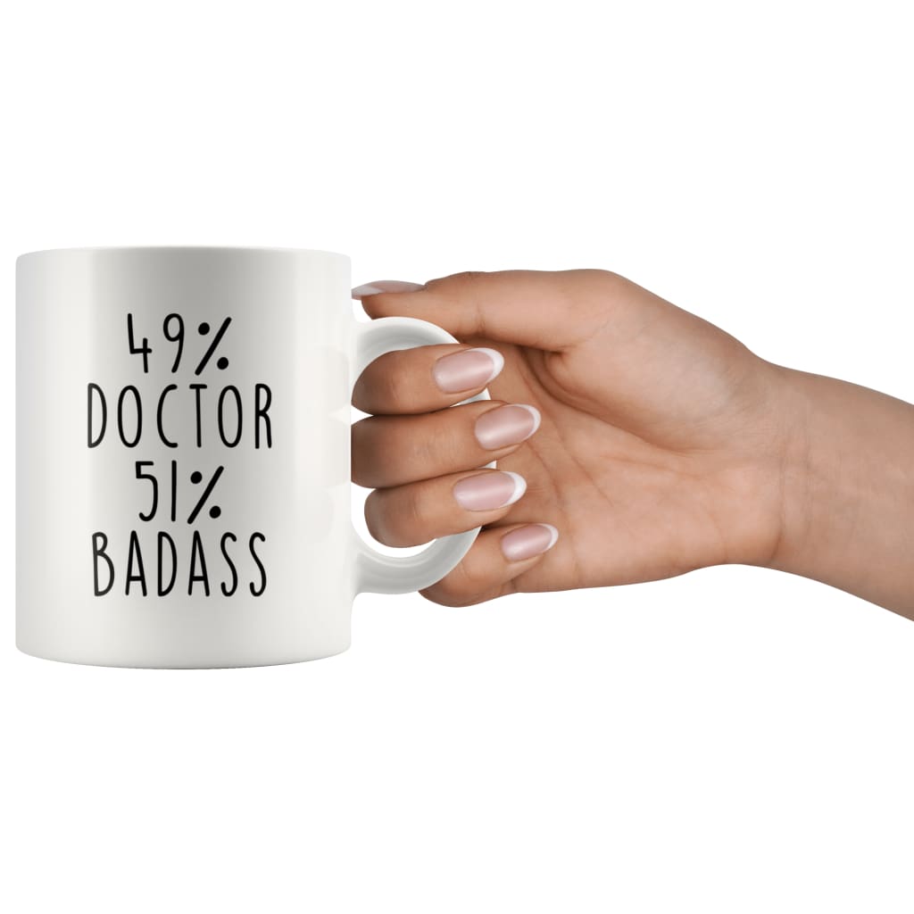 49% Doctor 51% Badass Coffee Mug - BackyardPeaks