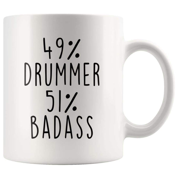 49% Drummer 51% Badass Coffee Mug | Gift for Drummer | Drummer Gifts $14.99 | Drummer Coffee Mug Drinkware