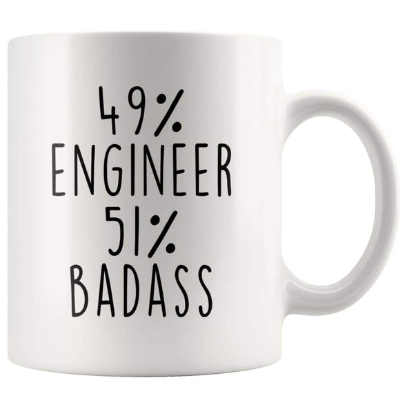 49% Engineer 51% Badass Coffee Mug | Engineer Gift $14.99 | Engineer Coffee Mug Drinkware