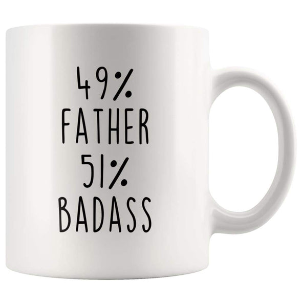 49% Father 51% Badass Coffee Mug - BackyardPeaks