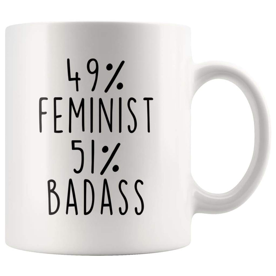 49% Feminist 51% Badass Coffee Mug