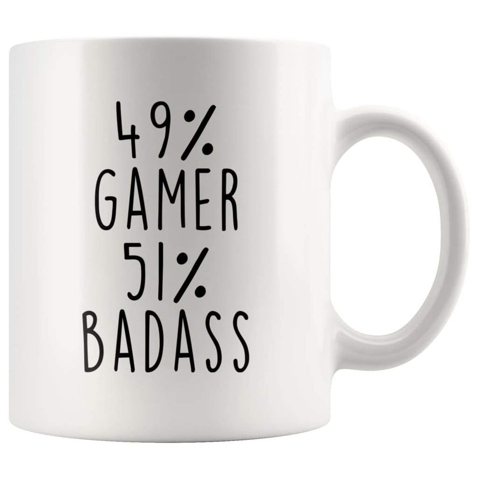 49% Gamer 51% Badass Coffee Mug