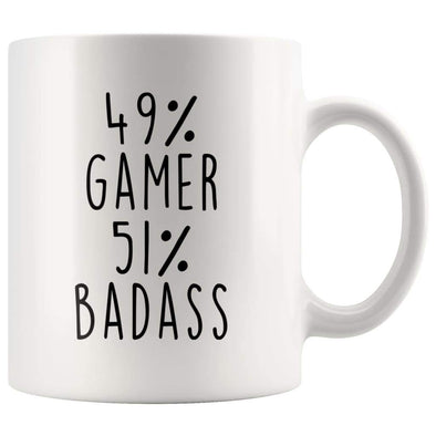 49% Gamer 51% Badass Coffee Mug | Gift for Gamer | Gamer Gifts $14.99 | Gamer Gift Drinkware