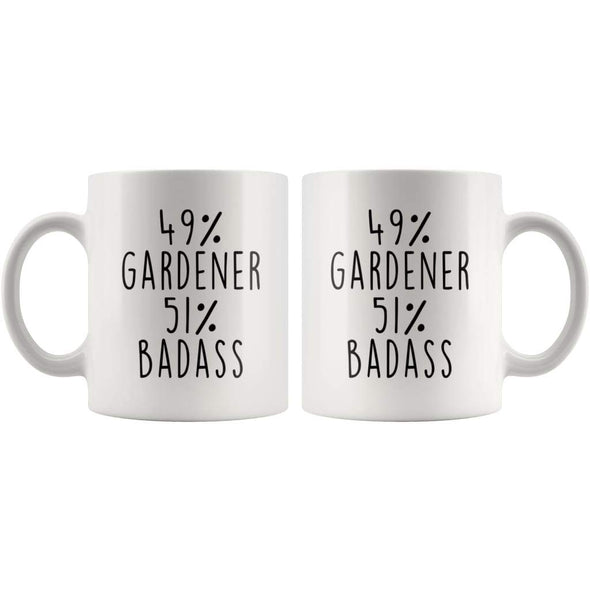 49% Gardener 51% Badass Coffee Mug | Gift for Gardener | Gardener Gifts $14.99 | Drinkware