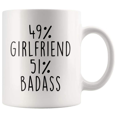 49% Girlfriend 51% Badass Coffee Mug | Gift for Girlfriend | Girlfriend Gifts $14.99 | Girlfriend Coffee Mug Drinkware