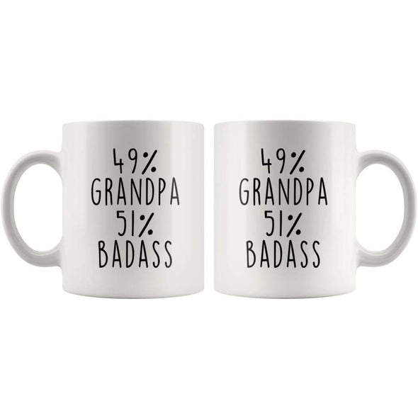 49% Grandpa 51% Badass Coffee Mug - BackyardPeaks