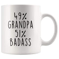 49% Grandpa 51% Badass Coffee Mug - BackyardPeaks