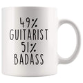 49% Guitarist 51% Badass Coffee Mug | Guitarist Gifts | Gift for Guitarist $14.99 | Guitarist Coffee Mug Drinkware