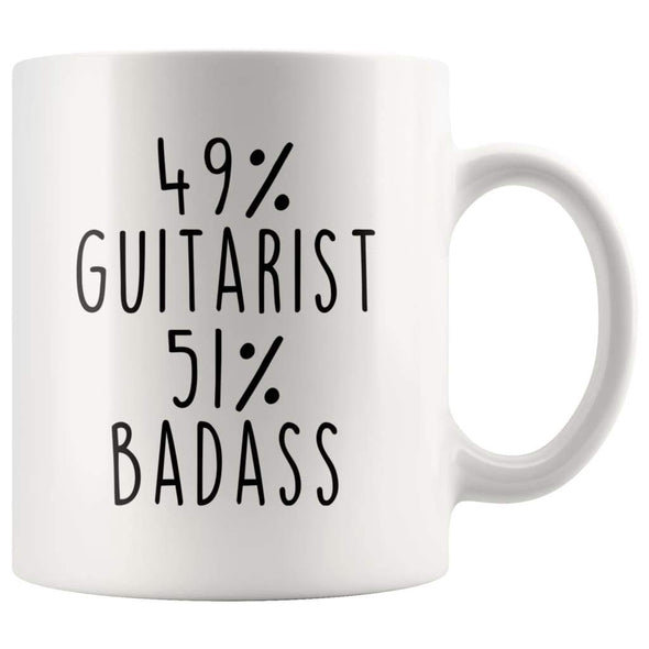 49% Guitarist 51% Badass Coffee Mug | Guitarist Gifts | Gift for Guitarist $14.99 | Guitarist Coffee Mug Drinkware
