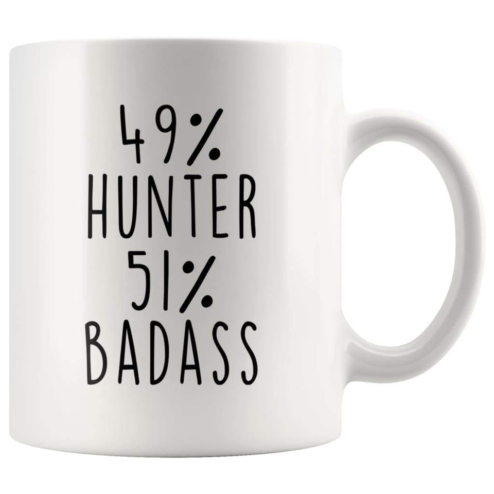 49% Hunter 51% Badass Coffee Mug