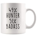 49% Hunter 51% Badass Coffee Mug | Gift for Hunter $14.99 | Hunter Coffee Mug Drinkware