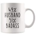 49% Husband 51% Badass Coffee Mug - BackyardPeaks