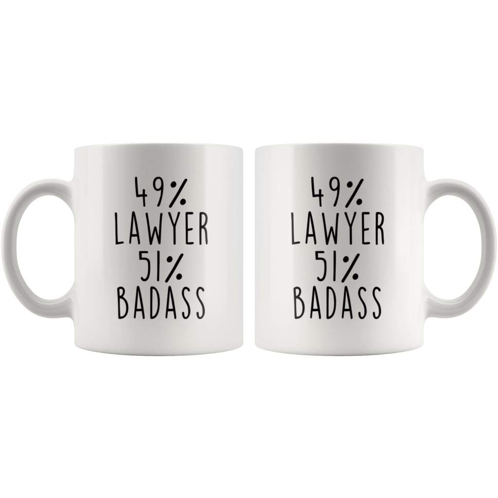 49% Lawyer 51% Badass Coffee Mug - BackyardPeaks