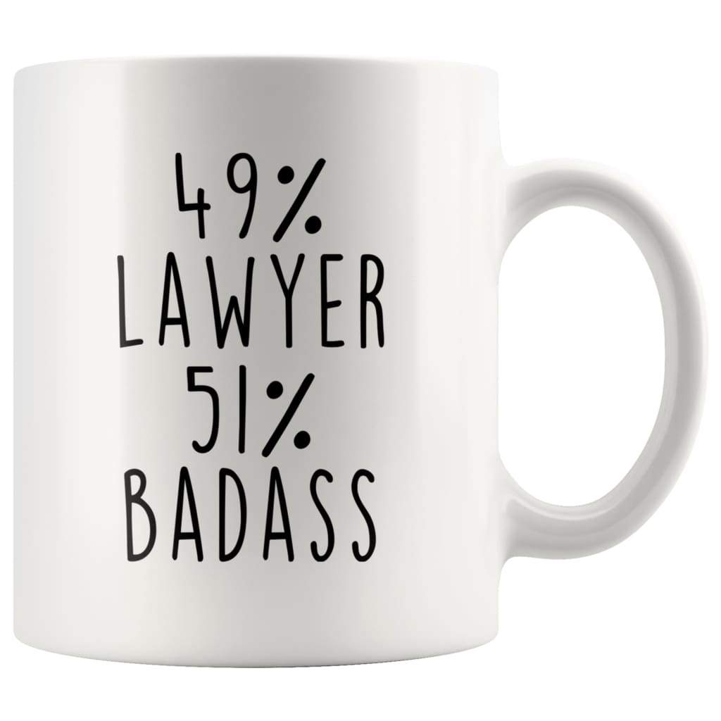 49% Lawyer 51% Badass Coffee Mug - BackyardPeaks