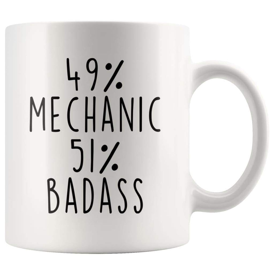 49% Mechanic 51% Badass Coffee Mug