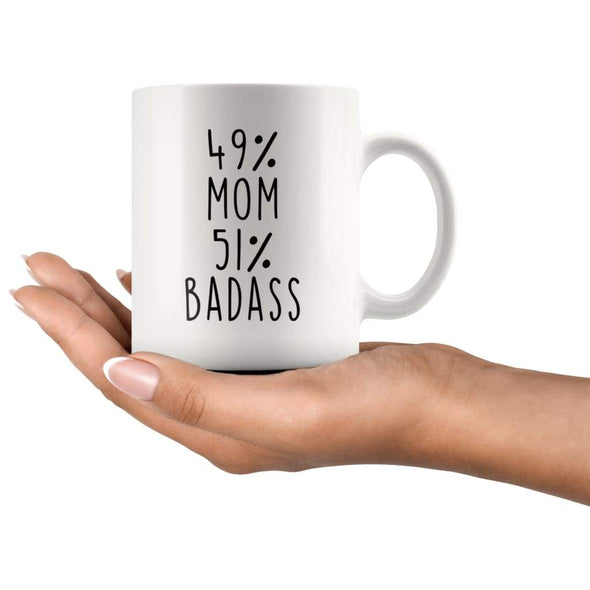 49% Mom 51% Badass Coffee Mug - BackyardPeaks