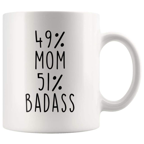 49% Mom 51% Badass Coffee Mug - BackyardPeaks