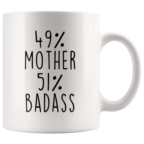 49% Mother 51% Badass Coffee Mug - BackyardPeaks