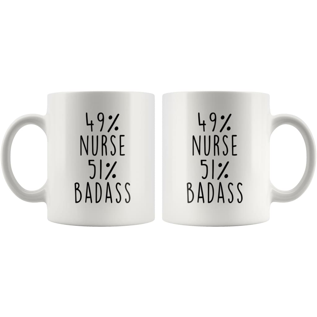 49% Nurse 51% Badass Coffee Mug — photo 4