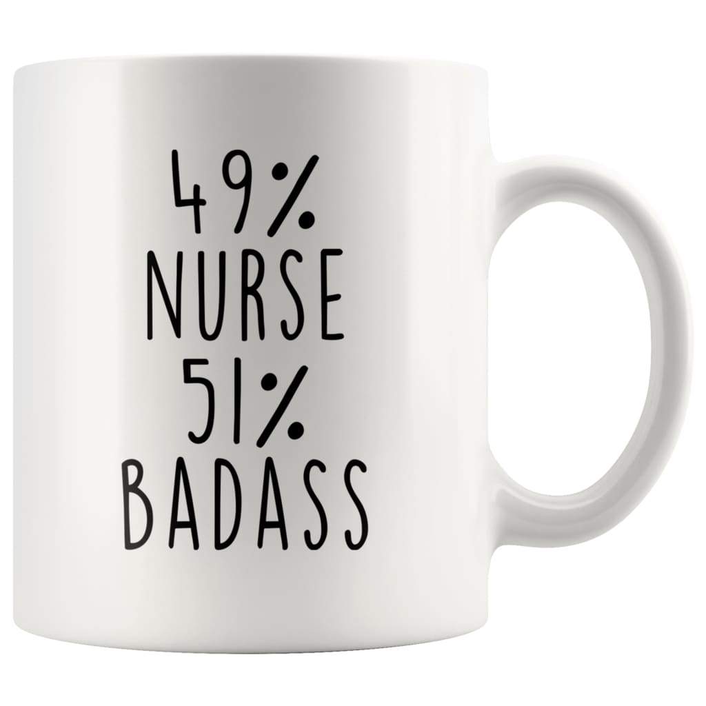49% Nurse 51% Badass Coffee Mug — photo 1